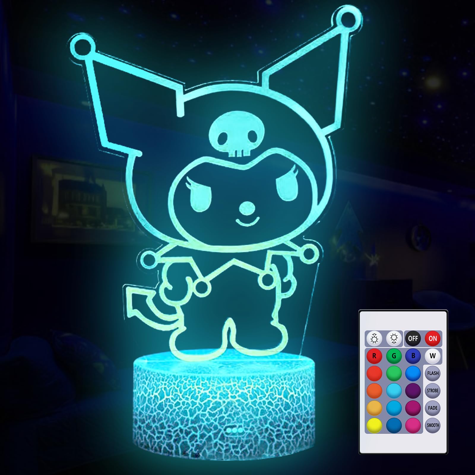 クロミ LEDライト COBIKU 16 Colors Night Light 3D Illusion Table Lamp with Touch